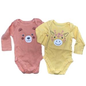 Newborn Baby 2 Unisex Long Sleeve Onesies